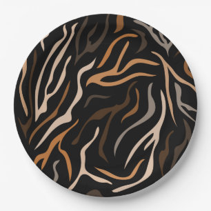  Tiger Colour Pattern Animal       Paper Plate