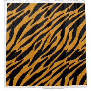 Tiger Colour Pattern Animals Lover  Shower Curtain