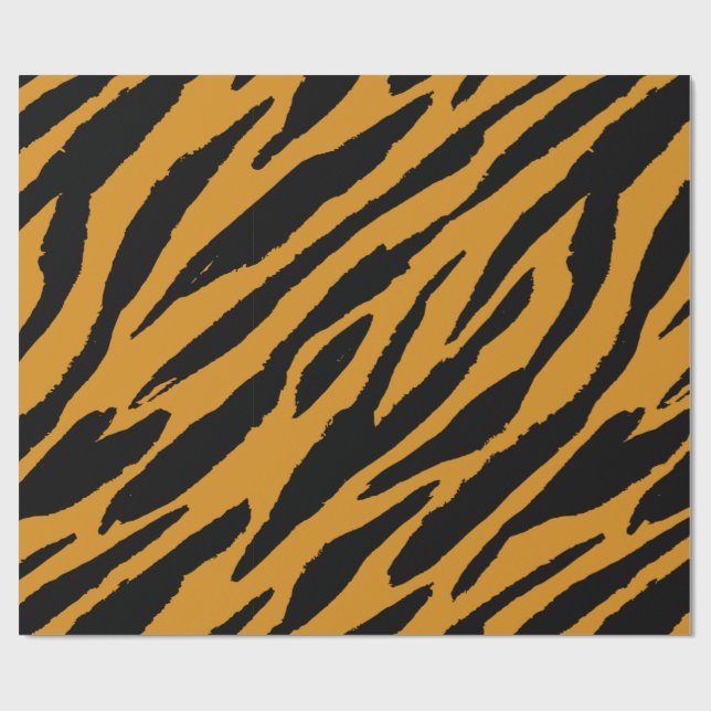 Tiger Colour Pattern Animals Lover       Wrapping Paper (Flat)