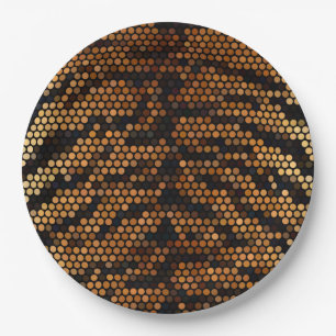 Tiger Colour Pattern Cute Paper Plate