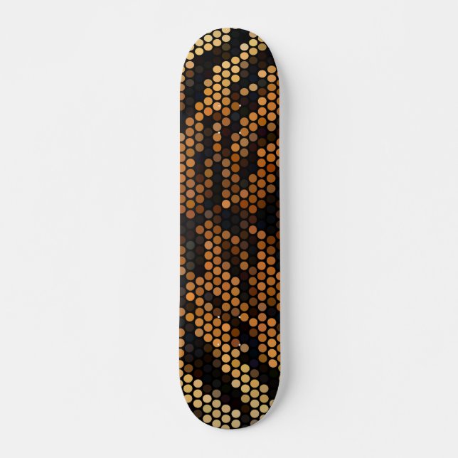 Tiger Colour Pattern Cute   Skateboard (Front)