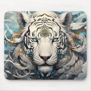 Tiger Colourful Animal Enchanting Mouse Mat