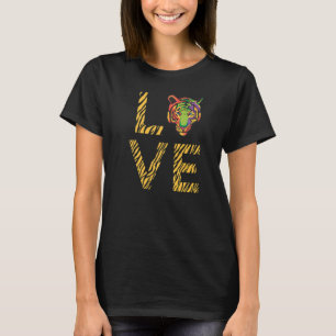Tiger Colourful Face Stripes Love Exotic Big Cats T-Shirt