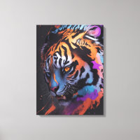Tiger | Colourful Tiger Drawing Abstract