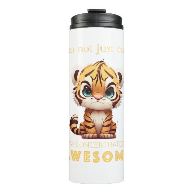 Tiger Concentrated Awesome Cute Adorable Funny  Thermal Tumbler (Front)
