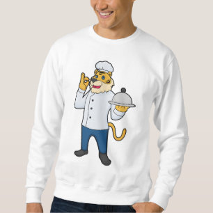 Tiger Cook Chef hat Platter Sweatshirt