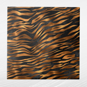Tiger Copper Black Animal Print Tile