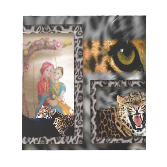 Tiger & Couple Art Print Notepad (Front)
