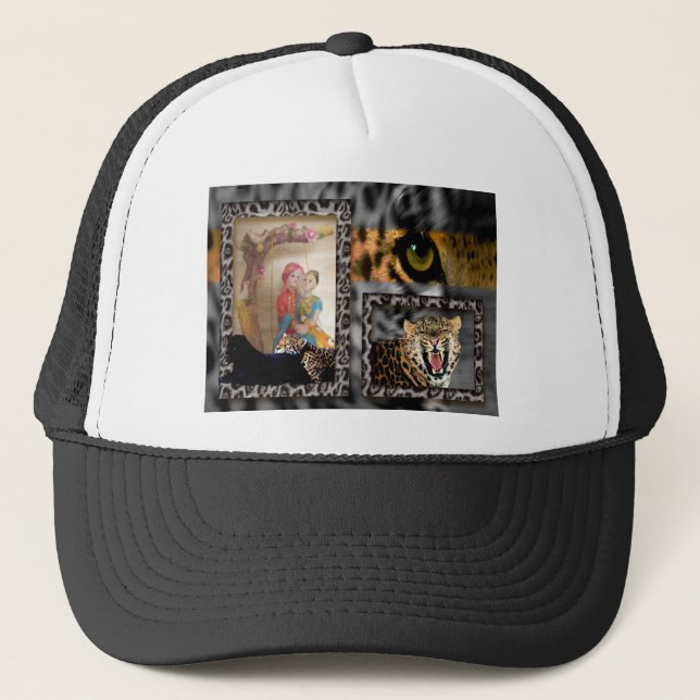 Tiger & Couple Art Print Trucker Hat (Front)