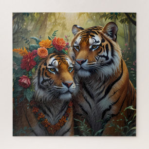 Tiger Couple in love Wildlife & Nature Jigsaw Puzzle
