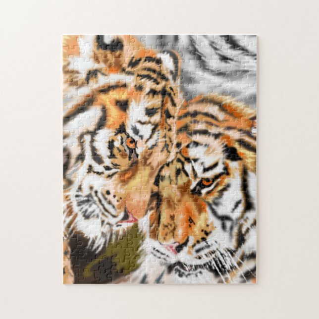 Tiger Couple Jigsaw Puzzle Family (Vertical)