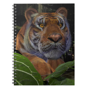 Tiger Crouching in the Jungle Notebook