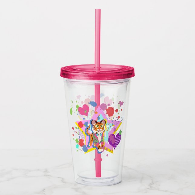 Tiger Cub Acrylic Tumbler (Front)