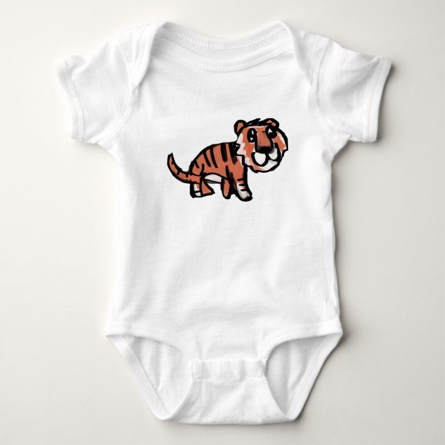 Tiger Cub Baby Bodysuit (Front)