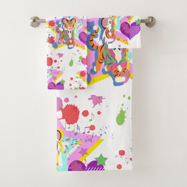 Tiger Cub Bath Towel Set (Insitu)