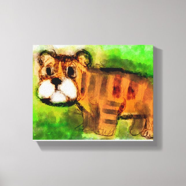 Tiger Cub Canvas Print (Front)