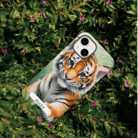 Tiger cub in woods