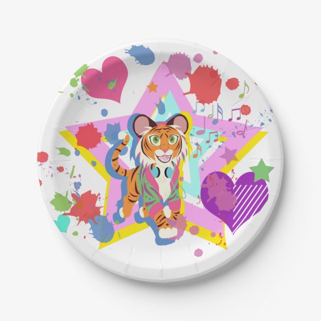 Tiger Cub Paper Plate (Front)