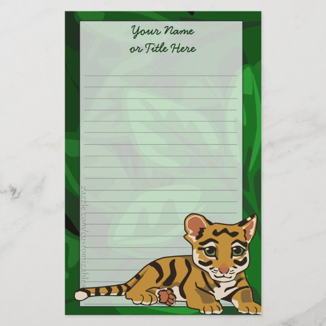 Tiger Cub Stationery (Front)