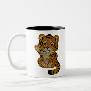 Tiger cub Two-Tone coffee mug