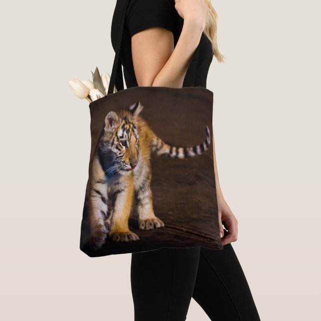 Tiger Cub Walking Tote Bag (Close Up)