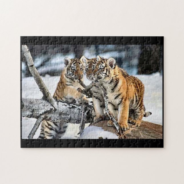 Tiger Cubs at Play Jigsaw Puzzle (Horizontal)