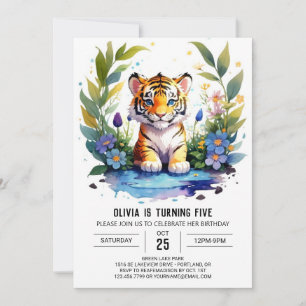 Tiger Cub's Wild Boy Birthday Invitation