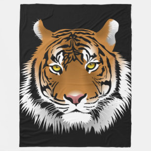 Tiger Custom Fleece Blanket, Large