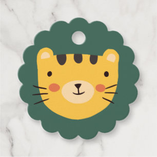 Tiger Cute Birthday Gift   Favour Tags