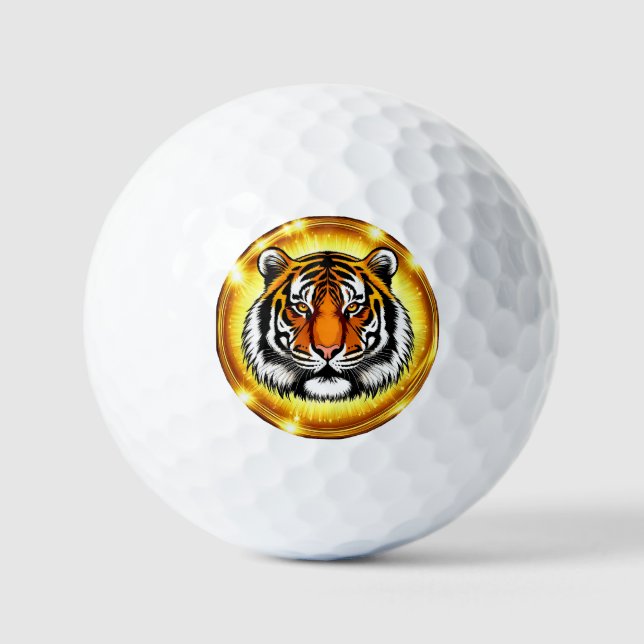 🐅 Tiger Design For Powerful Style  Golf Balls (Front)