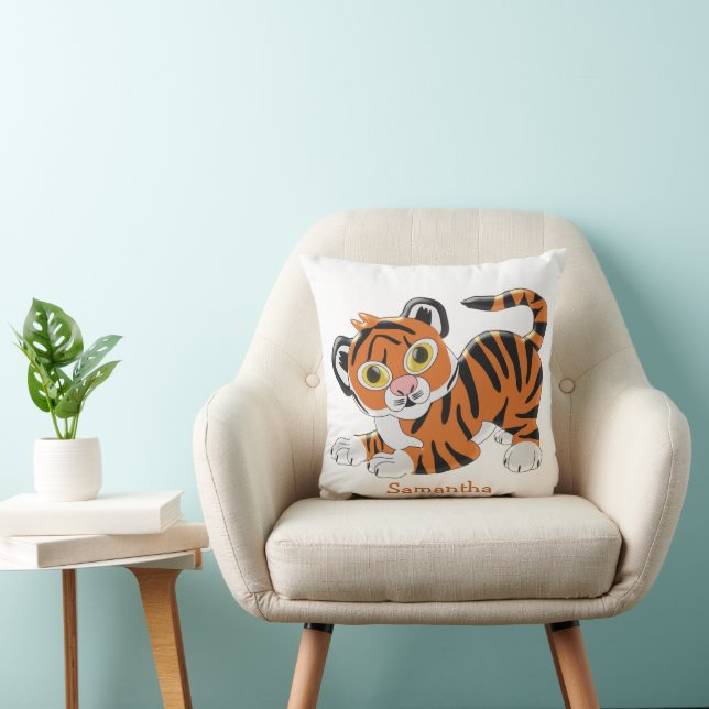 Tiger Design Personalised Cushion (Chair)
