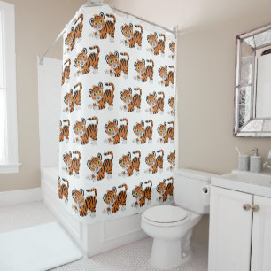 Tiger Design Shower Curtain