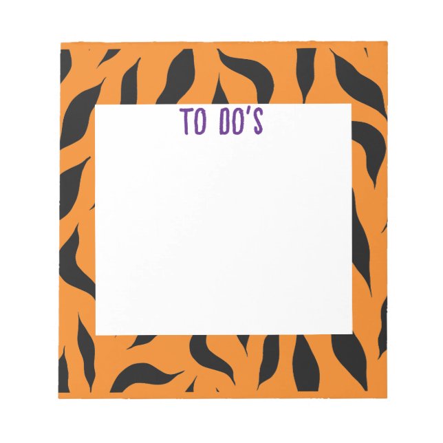 Tiger Design To Do List Notepad (Front)