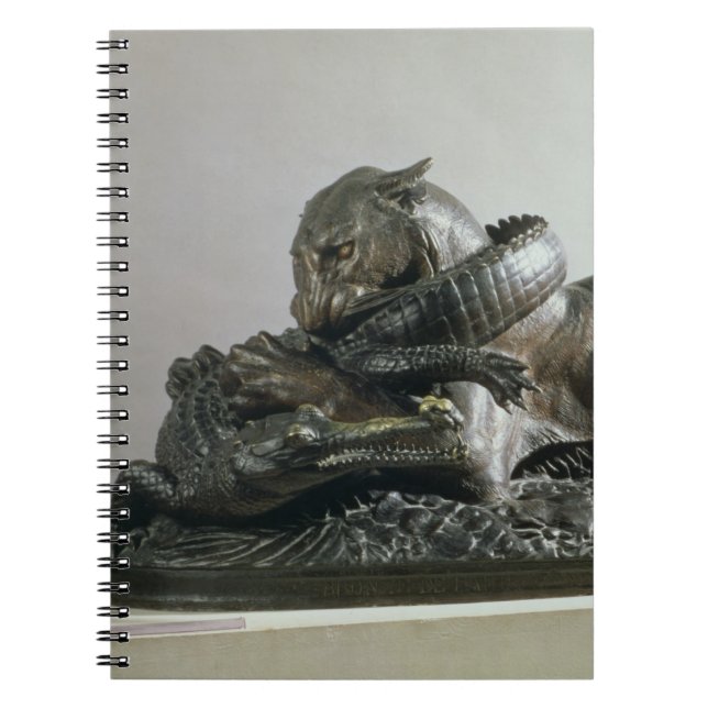 Tiger devouring an alligator, 1832 (bronze) notebook (Front)