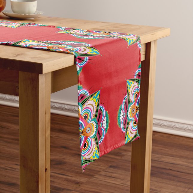 Tiger Dragon Mandala Table Runner (3 Sizes) (In Situ)