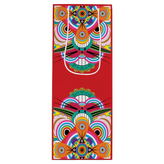 Tiger Dragon Mandala Wine Gift Bag (Front)