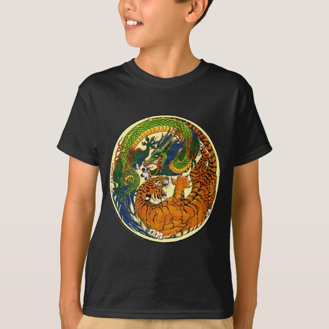 Tiger & Dragon Yin Yang T-Shirt (Front)