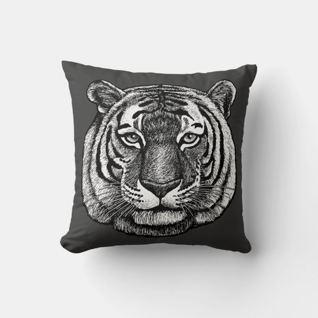 Tiger Drawing Cushion (Front)