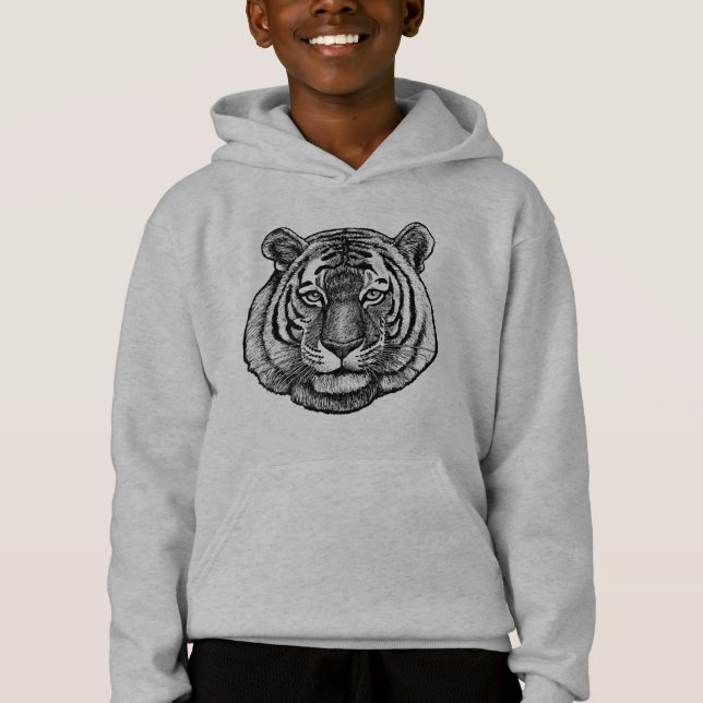 Tiger Drawing T-Shirt (Front)