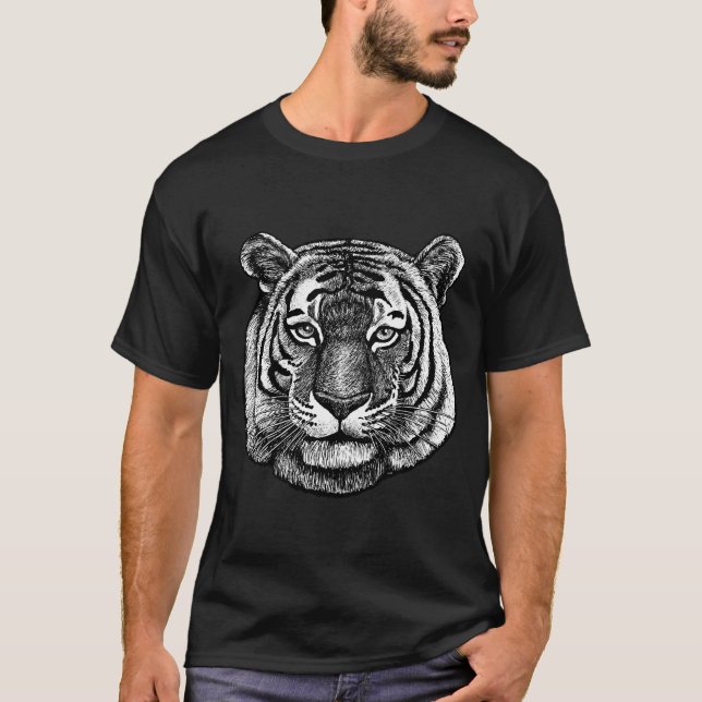 Tiger Drawing T-Shirt (Front)