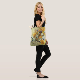 Tiger Drawing Tote Bag