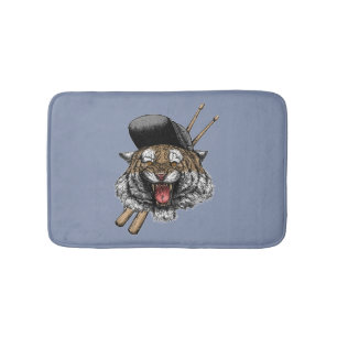 Tiger Drummer Bath Mat