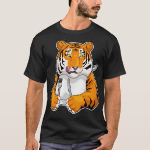 Tiger Eating Knife Fork T-Shirt