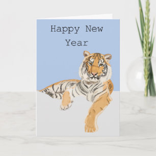 Tiger editable New Year Card