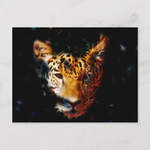 Tiger emerging postcard