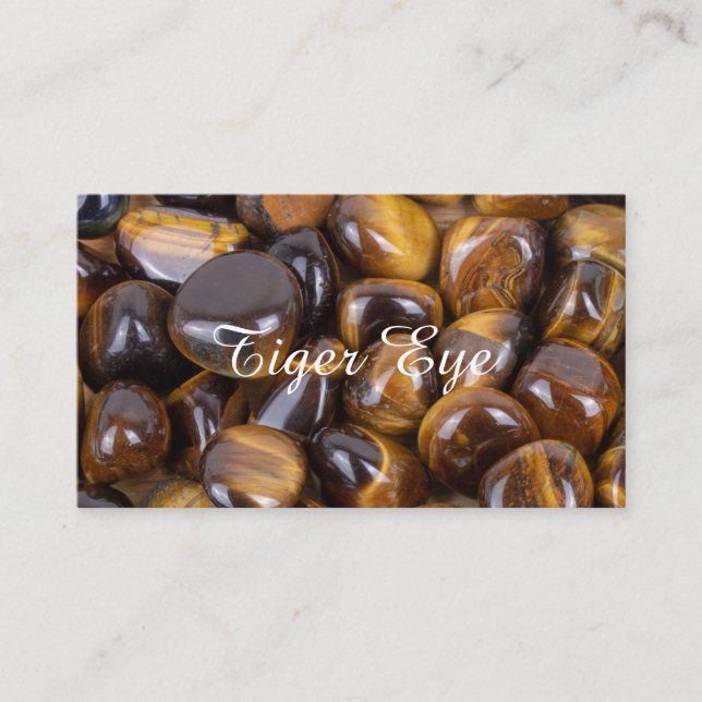 Tiger Eye Crystal Business Cards (Front)