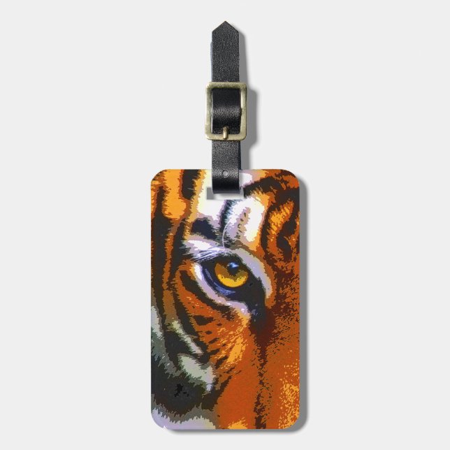 TIGER EYE LUGGAGE TAG (Front Vertical)