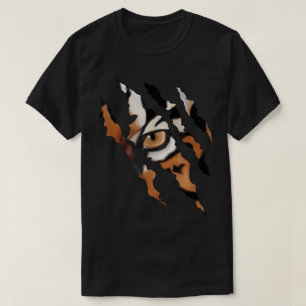 Tiger Eye Scratch Claw Design T-Shirt