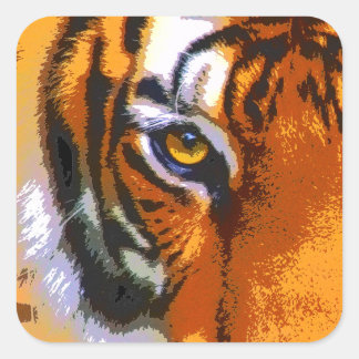 TIGER EYE SQUARE STICKER