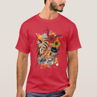 Tiger eyed skeleton abstract design  T-Shirt